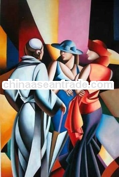 Modern Pattern Abstract Woman Oil Painting