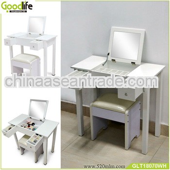 Modern white/ black mirrored vanity dressing table