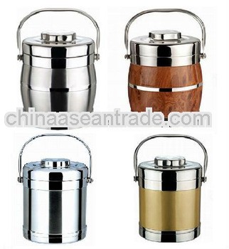 Multi-use Drum-shaped stainless food container/steel food lunch box