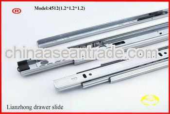 Multifunctional 45mm 3-fold ball bearing drawer slide