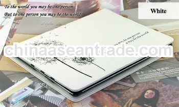 NEW!!!pu leather protective cover case for ipad3 /new ipad leather back cover case