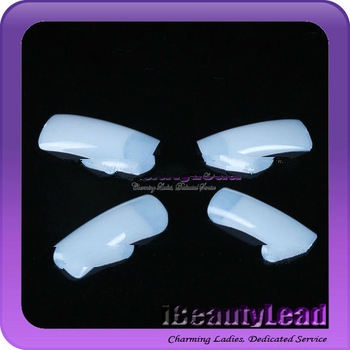 Natural and clear Half cover nail tips