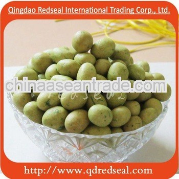 Natural wasabi coated peanuts