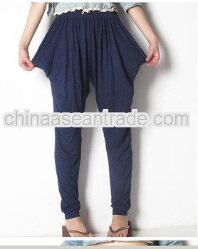 New Arrival Korea Drape Pockets Haren Pants Deep Blue GX12091103