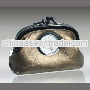 New Creative Leather Untique Bag Clock