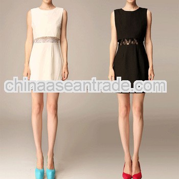 New Fashion Office dress With lace insert