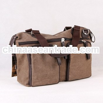 New Men Women Canvas+Leather Shoulder Bag