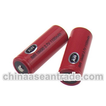 New Products aw 18490 3.7v 1100mAh lithium polymer battery