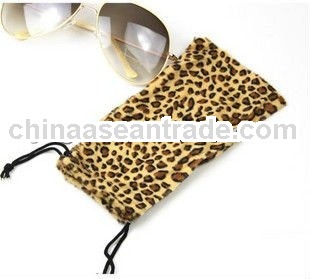 New Style Hot Selling Leopard Microfiber Glasses Bag