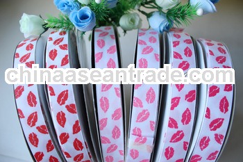 New Valentine printed glitter ribbon
