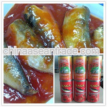 New canning ingredient canned fish in tomato sauce