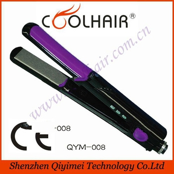 New coming professional flat iron,rotating hair straightener,pink hair straightener
