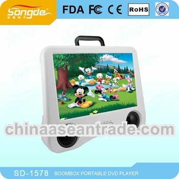 New design 15 inch Portable DVD Player with TV tuner USB SD reader