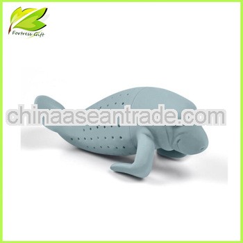 New design Promotion Silicone dolphin tea infuser