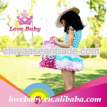 New design princess pretty kids cotton chevron petti dress
