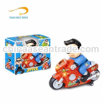 New ! electric 360 degree turning gangnam style psy kids electric mini motorcycle