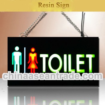 New electronic products customized clear acrylic led toilet sign