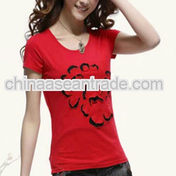 New fashion dry fit plain t-shirts in women's embroidered t-shirts