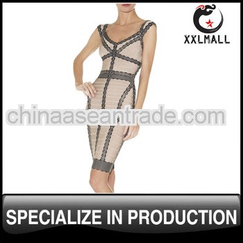 New fashion ladies sexy zadia textured bandage dress design
