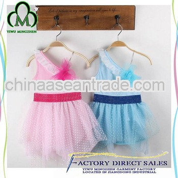 Newest Princess dress with chiffon flower girls dress wholesale