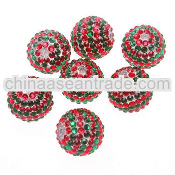 Newest! Wholesale Chunky Beads Hallowmas Celebrate Beads Resin Stripe Rhinestone Beads For Gumball N