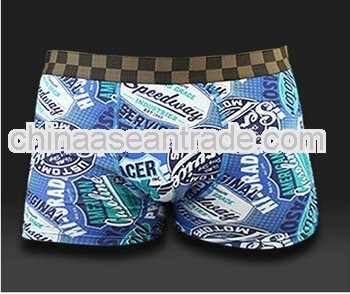 Newest full water print sexy cotton men's underwear