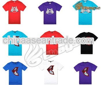 Newest print customized men s cotton v-neck t-shirt