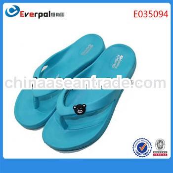 Newest style blue EVA slipper hot fashional ladies flip flops wholesale