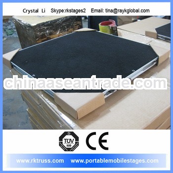 Newly painting portable stage.event mobile stage.wooden stage