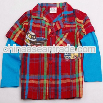 Nice Red Tartan Kids Tshirt Design