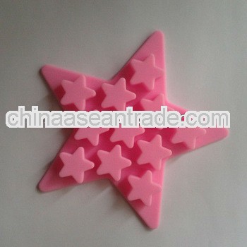 Novelty!!!2013 High Quality Star Shape Silicone Ice Cube Tray