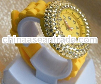 ODM/OEM mk diamond face watches silicone