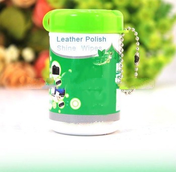 OEM Shoe Sofa Bag Leather wet wipes tissue in canister