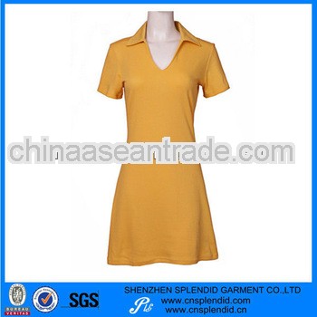 OEM custom fashion blank polo dress