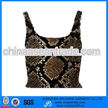 OEM newest custom print crop tops