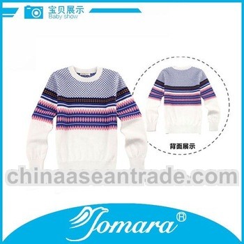 O neck long sleeve children sweater 100% cotton