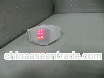 Odorless OEM silicone touch led watches with Japanese movement