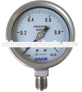 Oil filled pressure gauge stainles steel case dial gauge with all kinds of connection
