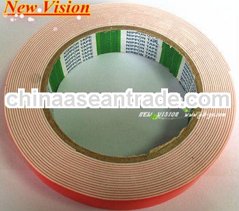 Orange liner and white foam with brilliant holding power double sided PE adhesive tape