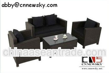 Outdoor Rattan Furniture Economic Knockdown Livingroom Sofa 4pcs Set