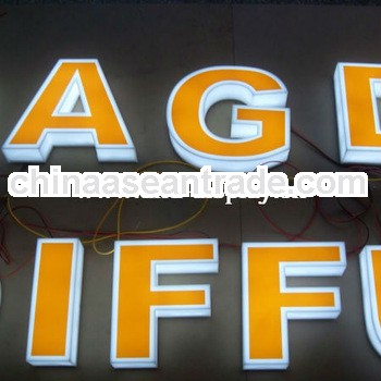 Outdoor plastic letter sign