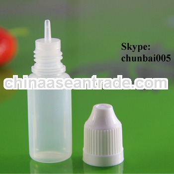 PE dropper bottles thin tip with childproof cap