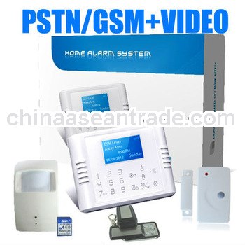 PSTN/GSM security auto dial intelligent alarm wireless sms gsm pstn burglar alarm system