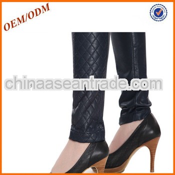 PU leather ladies ideal pants