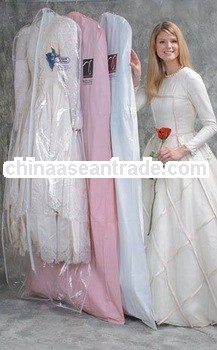 PVC long wedding dress covers , transparent bridal dress bags