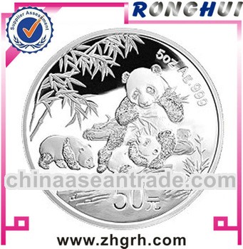 Panda silver commemorative coin supplier/maker/manufactory/Wholesaler