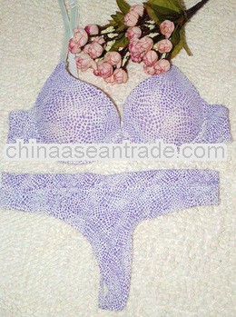 Pantherine Pattern Ladies Poliamida Bra Set