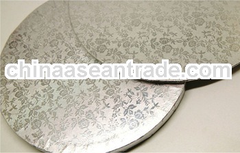Paper Cake Board/ Cake Drums -- 6inch Silver cake board