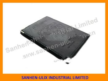 Passport holder with metal corner