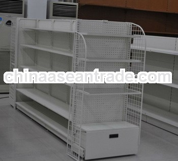 Perforated Metal Gondola Supermarket Shelves/Supermarket Gondola Shelving/End Shelves